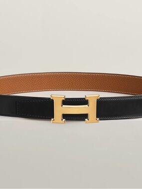 Hermes H belt buckle & Reversible leather strap